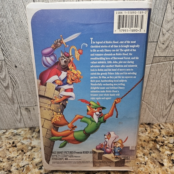 Robin Hood A Walt Disney Classic VHS Clamshell Case - Picture 4 of 6